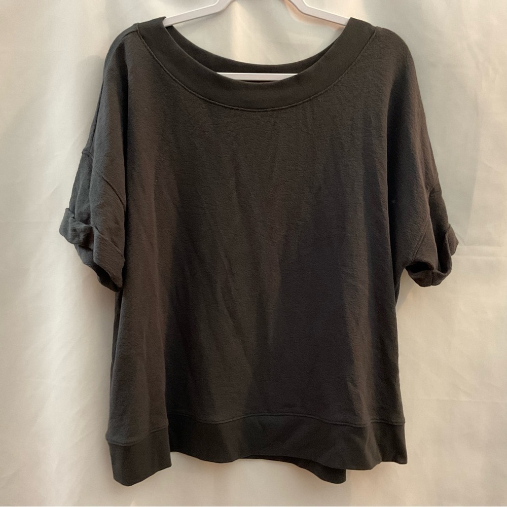 Candance Cameron Bure French Terry Top Charcoal 1X